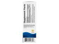 Supplement facts, barcode and ingredients for vegan Vitamin D3 liquid.