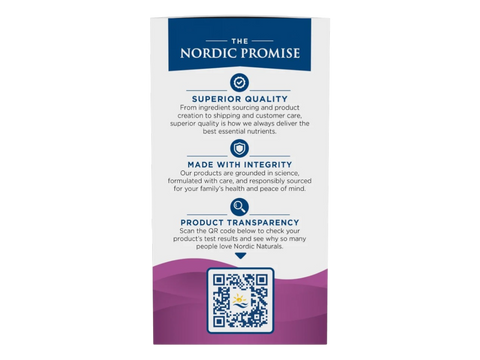 Supplement Facts panel for Nordic Naturals Postnatal Omega-3 and Vitamin D3.