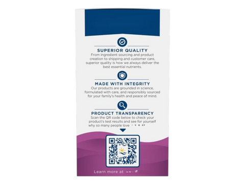 Nordic Naturals Prenatal DHA 830mg Omega-3 and Vitamin D3 Softgels –  Softgels bottle back label with product information