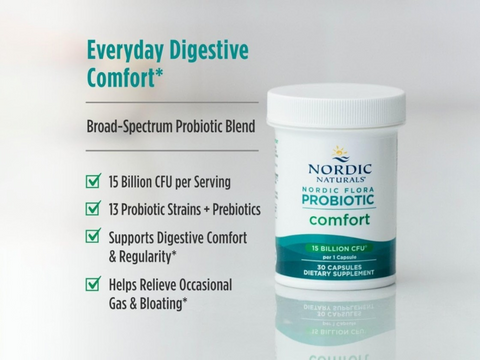 Nordic Naturals Probiotic 15 Billion CFU 13 Strains – 30 Vegan Capsules ingredients and product details panel