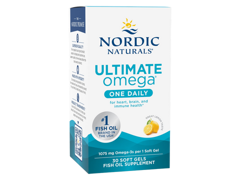 Nordic Naturals Ultimate Omega One Daily box, lemon, 30 soft gels.
