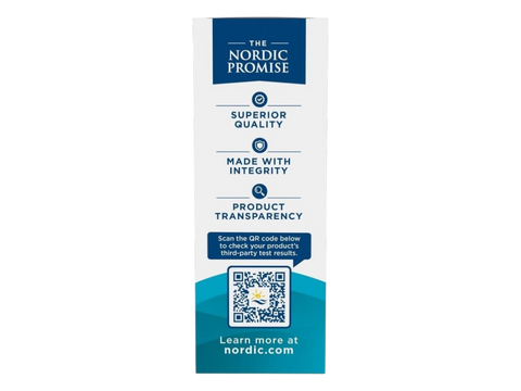 Nordic Naturals Zero Sugar Omega-3 Gummies 1200mg Tropical Fruit – 54 Gummies box back label with product information