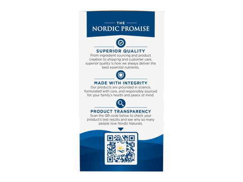 Nordic Naturals Zinc Glycinate 20mg Highly Absorbable Zinc – 60 Capsules bottle back label with product information