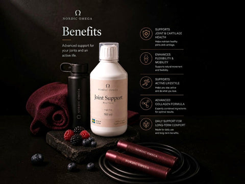 Nordic Omega Joint Support Liquid Collagen Sugar Free Berry Flavour 500ml supplement facts and ingredients