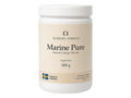 A white plastic jar of Nordic Omega Marine Pure powder, 300 g, with a beige label and a white lid, set against a plain white background.