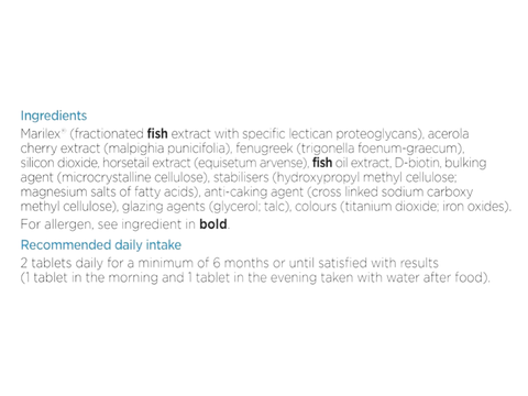 Supplement facts and directions for Nourkrin Man 180-tablet bottle.