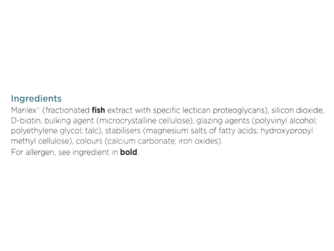 Ingredients panel and directions for Nourkrin Woman tablets.