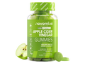 Novomins Nutrition Apple Cider Vinegar Gummies 60 Apple Flavoured Gummies bottle front view with fresh green apple