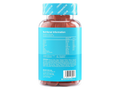 Novomins Nutrition Beauty Gummies 60 Orange Flavoured Gummies back of bottle showing supplement facts ingredients and barcode