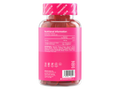 Novomins Nutrition Folic Acid Gummies 400mg 90 Peach Flavoured Gummies back of bottle showing supplement facts ingredients and barcode