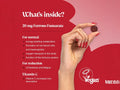 Novomins Nutrition Iron Gummies 60 Strawberry Flavoured Gummies ingredient infographic showing 20mg ferrous fumarate with vitamin C