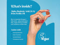 Novomins Nutrition Vegan Omega 3-6-9 Gummies 60 Orange Flavoured Gummies ingredient infographic featuring plant based omega 3 6 and 9