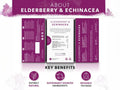 Nutra Tea Elderberry & Echinacea Herbal Tea 20 Biodegradable Bags 40g side packaging with key benefits detail