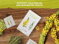 Nutra Tea Mullein Leaf & Thyme Herbal Tea 20 Biodegradable Bags 40g front box packaging laying down