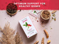 Nutra Tea Nutra Bone Rose Hip & Nettle Herbal Tea 20 Biodegradable Bags 40g front box packaging laying down