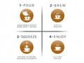Nutra Tea Nutra Boost Ginseng & Ashwagandha Herbal Tea 20 Biodegradable Bags 40g brewing instructions panel