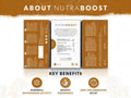 Nutra Tea Nutra Boost Ginseng & Ashwagandha Herbal Tea 20 Biodegradable Bags 40g side packaging with key benefits detail