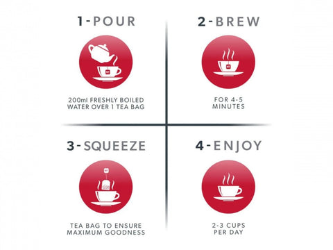 Nutra Tea Nutra Glycemia Bitter Melon & Cinnamon Herbal Tea 20 Biodegradable Bags 40g brewing instructions panel