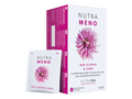 Nutra Meno tea packaging with pink flower design on a white background