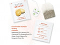 Nutra Tea Nutra Reflux Liquorice & Chamomile Herbal Tea 20 Biodegradable Bags 40g close up of tea bags and how to use instructions