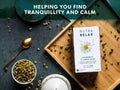 Nutra Tea Nutra Relax Chamomile & Lemon Balm Herbal Tea 20 Biodegradable Bags 40g front box packaging laying down