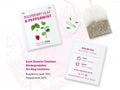 Nutra Tea Raspberry Leaf & Peppermint Herbal Tea 20 Biodegradable Bags 40g close up of tea bags and how to use instructions
