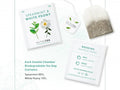 NutraTea spearmint and white peony tea bags with brewing instructions on a white background