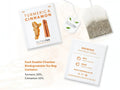Nutra Tea Turmeric & Cinnamon Herbal Tea 20 Biodegradable Bags 40g close up of tea bags and how to use instructions