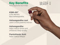 Supplement facts panel for Nutriburst Ashwagandha herbal supplement gummies.