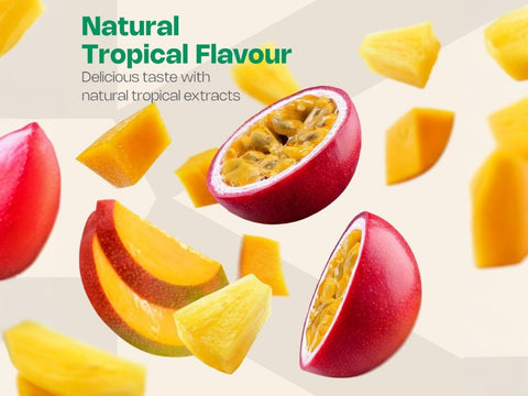 Nutriburst Ashwagandha KSM-66 Gummies - with Vitamin B5 & Iodine - 60 Count tropical fruit flavour.