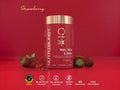 Nutriburst Hair Skin and Nails Gummies bottle, sugar-free vegan supplement with biotin.