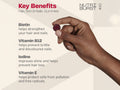 Nutriburst Hair Skin & Nails Gummies - Biotin, Zinc, Vitamin E - 60 Count
