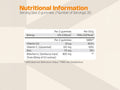 Supplement facts panel for Nutriburst immune complex gummies.