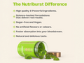Nutriburst NutriGreens Gummies bottle, apple flavour, 60 count superfood supplement.