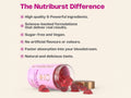 Nutriburst Radiance Renew Beauty Gummies bottle, blueberry flavour, 60 count.