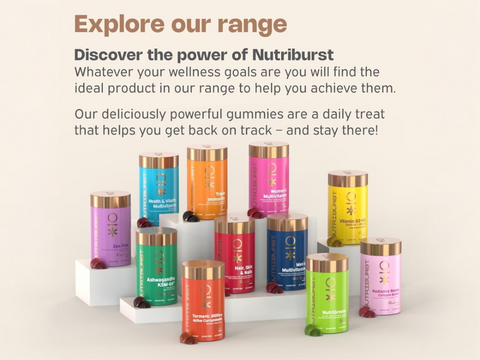 Nutriburst Vitamin D3 & K2 Gummies - 2000IU D3 + 100µg K2 MK7 variants.