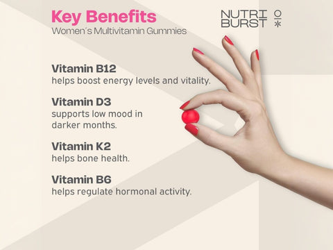 Nutriburst Women's Multivitamin Gummies - 15 Nutrients + CoQ10 - 60 Count