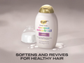 OGX Coconut Miracle Oil Conditioner bottle with text on a beige background
