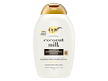 OGX Coconut Milk shampoo bottle on a white background
