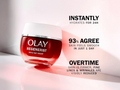 Olay Regenerist skincare product with promotional text on a light background