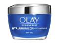 Olay Regenerist Hyaluronic 24 + Vitamin B5 day gel jar on a white background