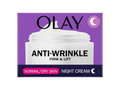 Olay Anti-Wrinkle Firm & Lift Night Cream packaging on a white background