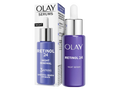 Olay Retinol 24 Night Serum with packaging on a white background