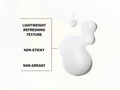 Product with text describing its texture and properties on a white background