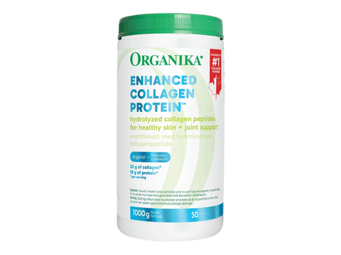 Organika Enhanced Collagen Protein container on a white background