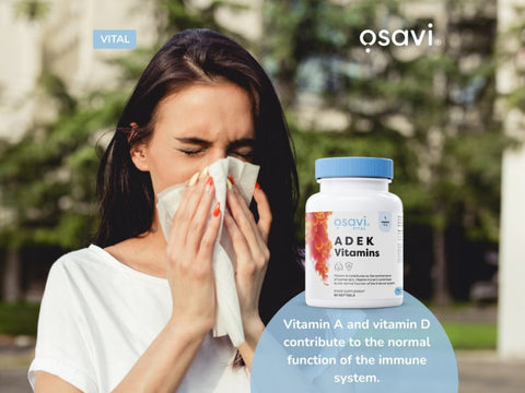 Osavi Vitamin A D E K Complex with Natural Beta-Carotene & D3 - 120 Softgels