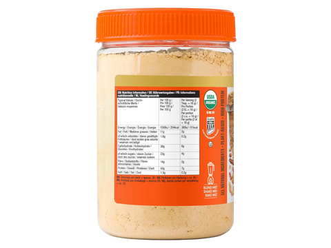 PBfit Organic Peanut Butter Powder 425g supplement facts jar