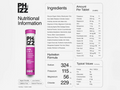 PHIZZ daily multivitamin tube with nutritional information on a white background