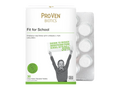 Front Image: ProVen Fit for School probiotic chewable tablets 30 count strawberry flavour packaging front