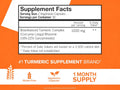 Qunol Turmeric Curcumin Complex 60 capsules supplement facts and ingredients label